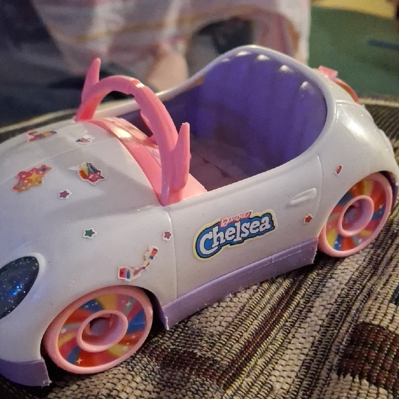 Mattel Other - Mattel Chelsea White Pink & Purple Convertible Toy Car
